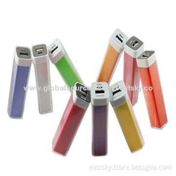 2000mAh lipstick external battery charger, stylish, compact, portable and fashionable designNew